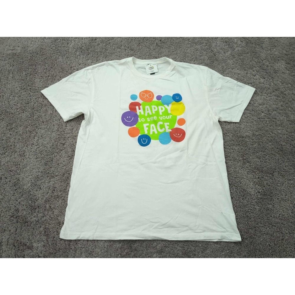 Gildan Making the Grade T Shirt Mens 2XL Smiley Faces Happy To See‎ Your Face